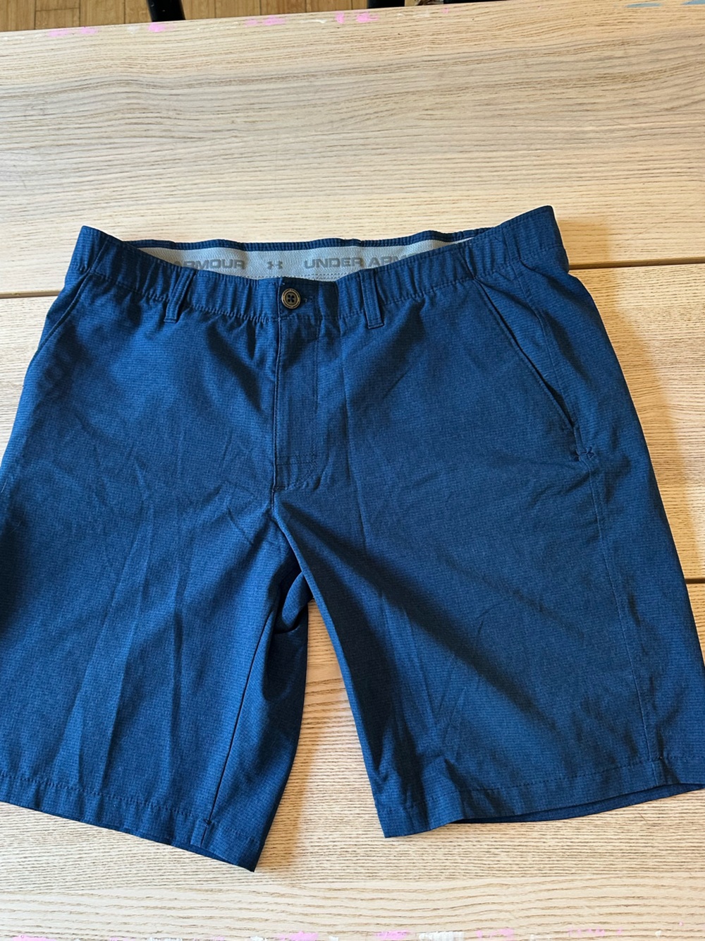 Under Armour Dark Blue Flat Front Performance Shorts